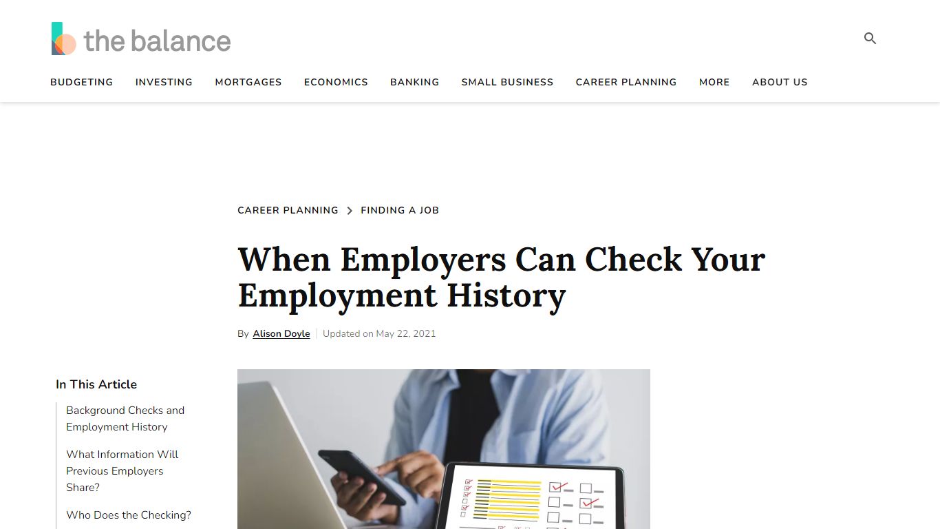 When Employers Can Check Your Employment History - The Balance